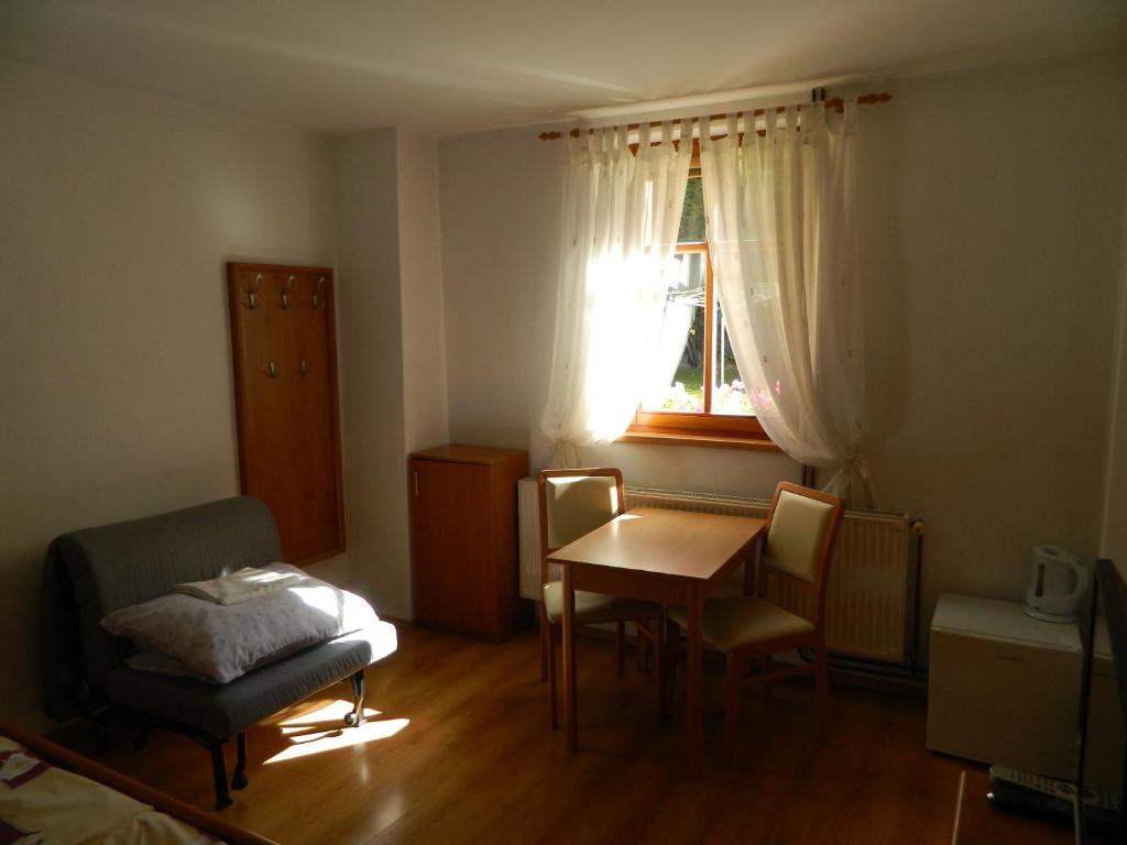 什平德莱鲁夫姆林Privát Fedoriška的小房间设有桌椅和窗户
