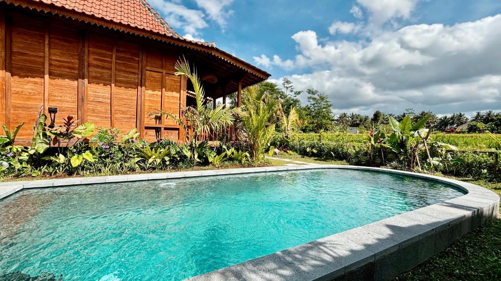 Jagadhita Villas Ubud Bali内部或周边的泳池