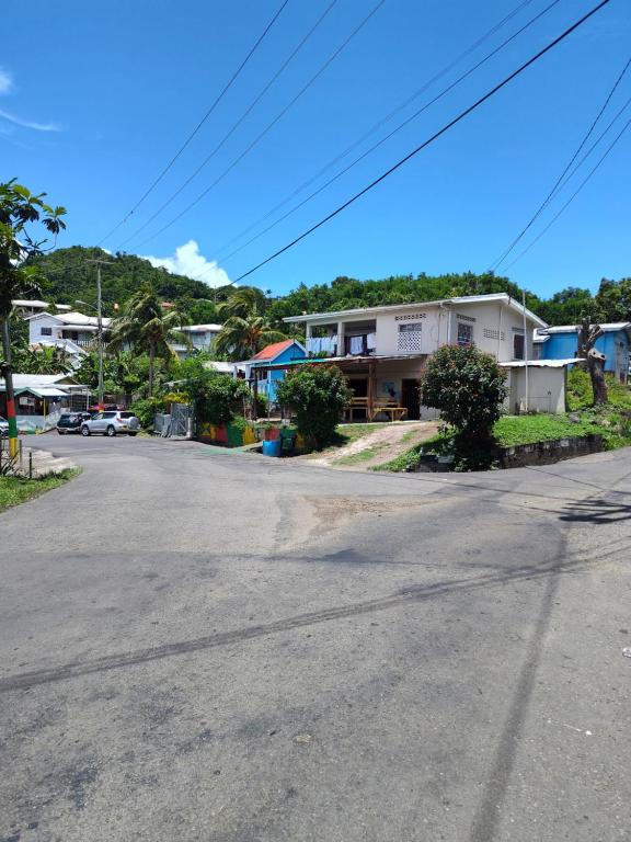 BelmontHotel Grenada Guest House的一座有房子的城市里空荡荡的街道