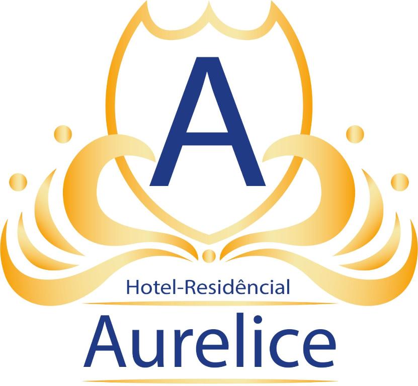 圣多美Hotel Residencial Aurelice的带有顶篷的酒店度假胜地的标志