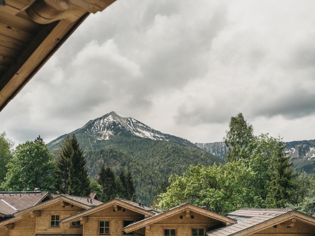 阿亨基希VAYA Achensee neuer Naturpool的山景小屋