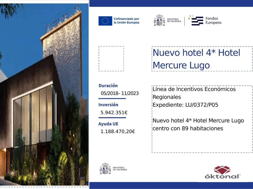 卢戈Mercure Lugo Centro的尼克森酒店网站的屏幕