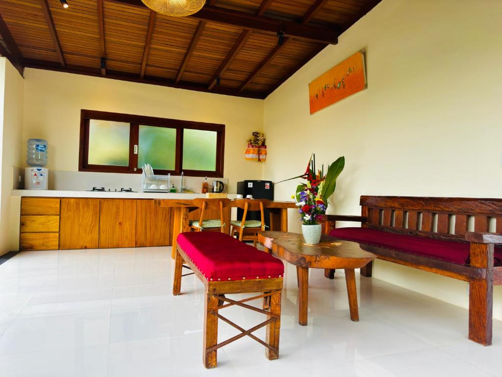 Uma Jala Villa Ubud的休息区
