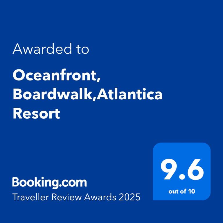 Oceanfront 2BR King Suite Atlantica Resort的证书、奖牌、标识或其他文件