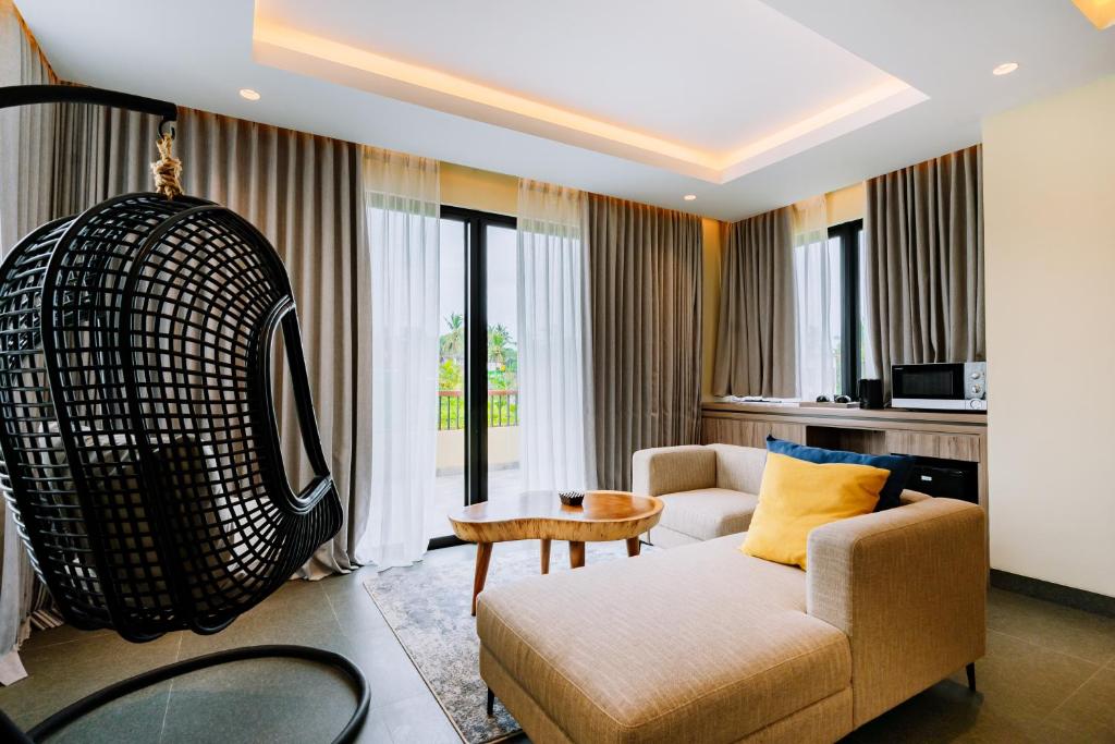 Big Dragon Villas Ubud的休息区