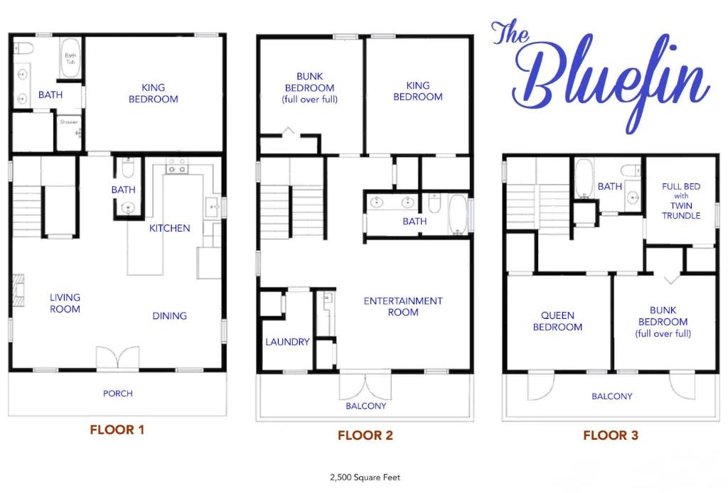 The Bluefin - Luxury Beach Home!平面图