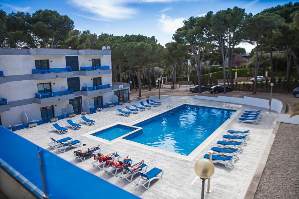 普拉加德阿罗RVHotels Apartamentos Treumal Park的一张酒店游泳池的图片
