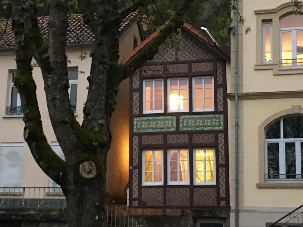 Bollendorf-Pont25 Bollendorf的前面有一棵树的房子
