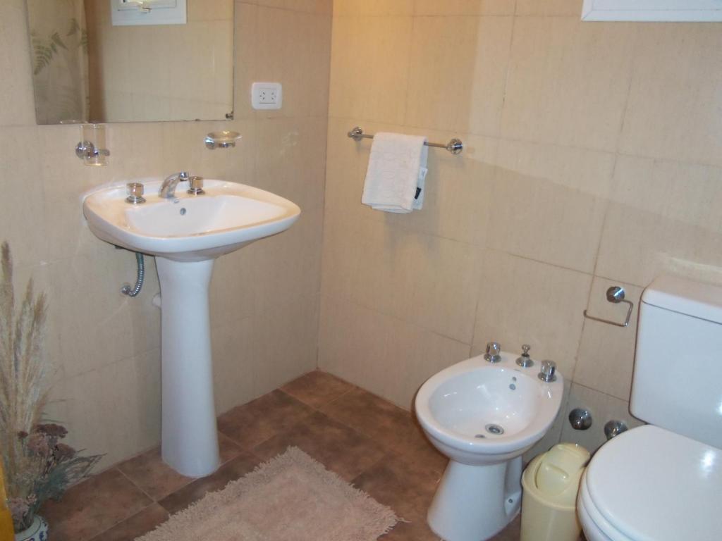 马德拉潘帕斯Quetrihue的一间带水槽和卫生间的浴室