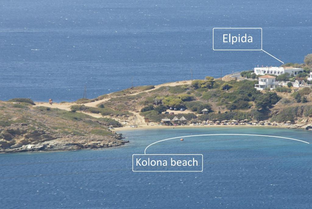 巴特斯欧Elpida Andros的海中的一个岛屿,有极富回味的环卫和高田海滩