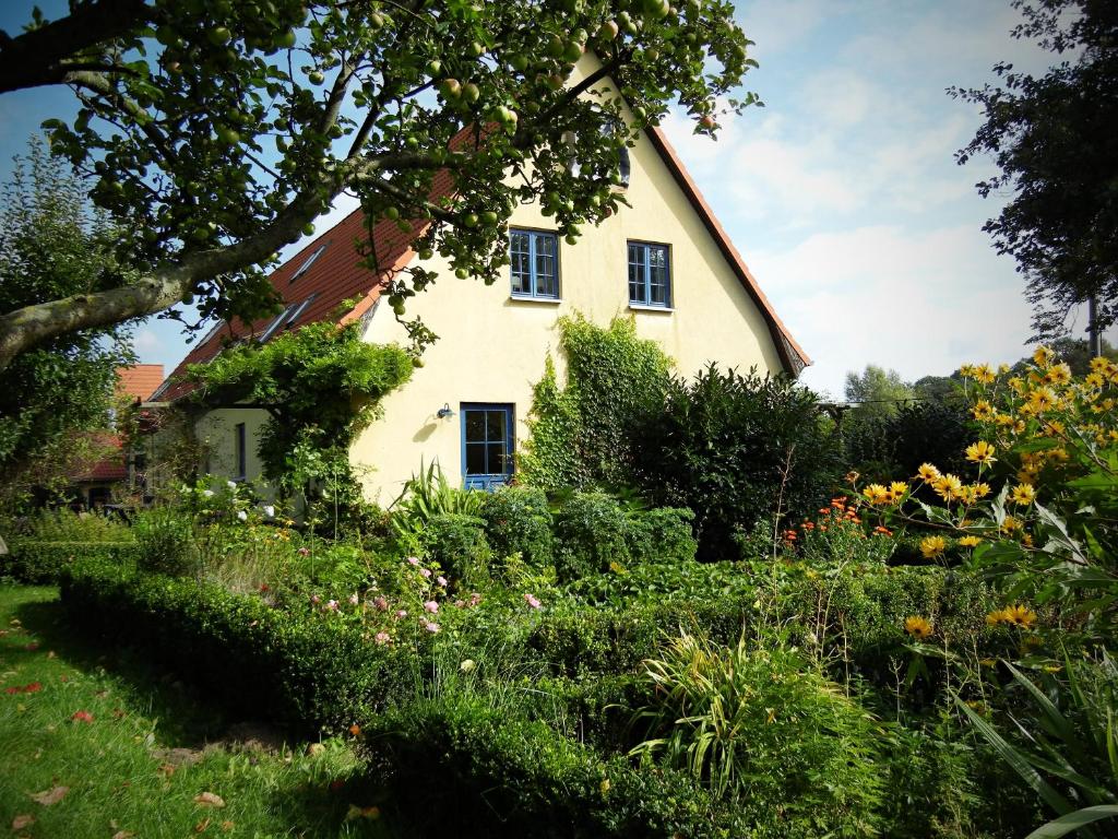 Klein SiemenFerienhaus Kastanie的前面有花园的房子