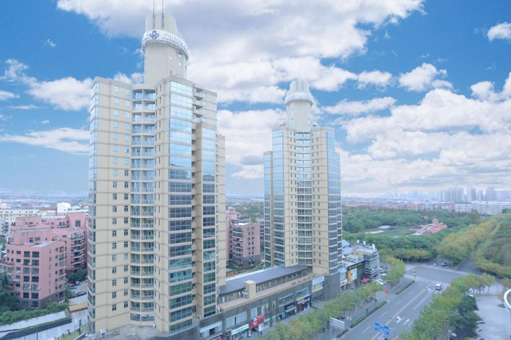 上海景观或在公寓式酒店看到的城市景观
