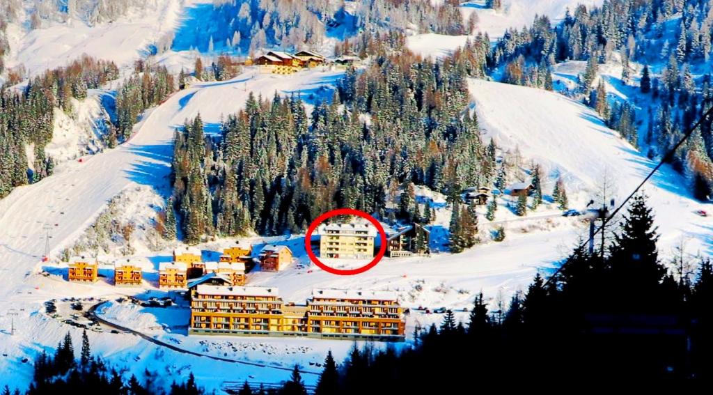 索内纳尔佩·纳斯费尔德Apartments Bergblick的山旁的雪地建筑