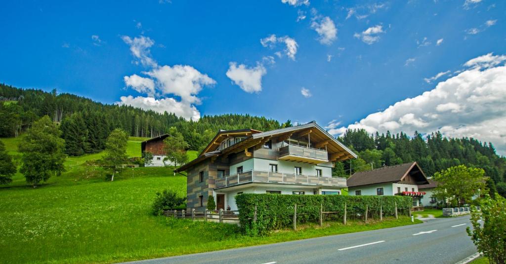 蓬高地区埃本Haus Gsenger的山坡上的道路房屋