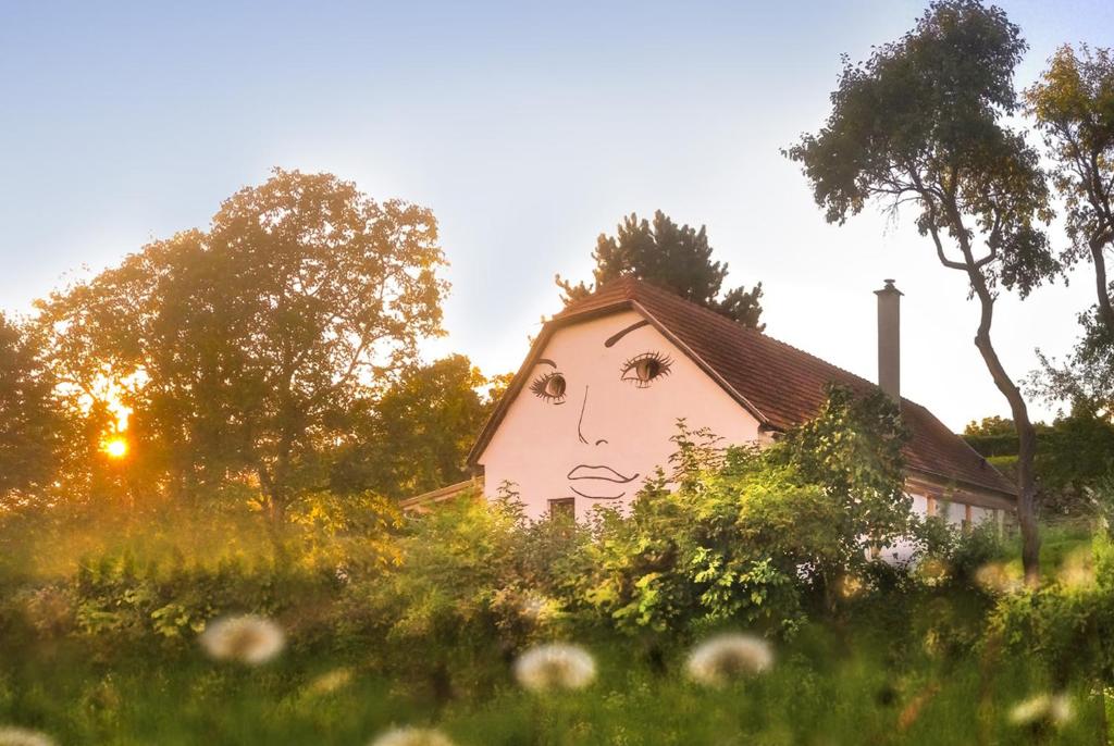 LeibenDanube Dreamin'的一面画着脸的房屋
