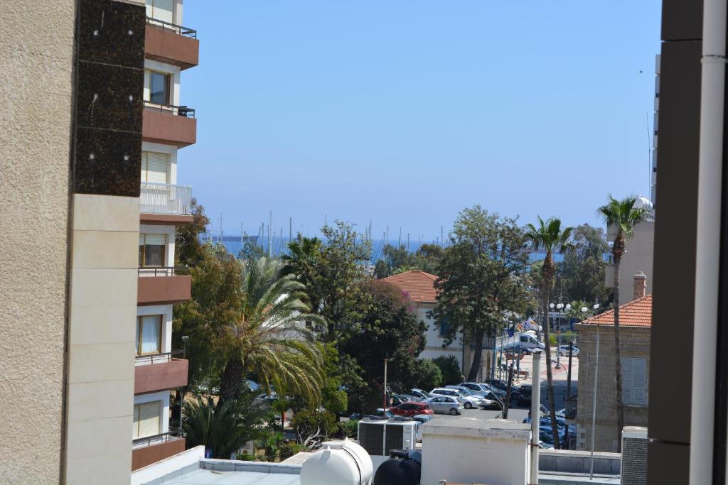 拉纳卡Panagiotis Apartment的享有城市美景。
