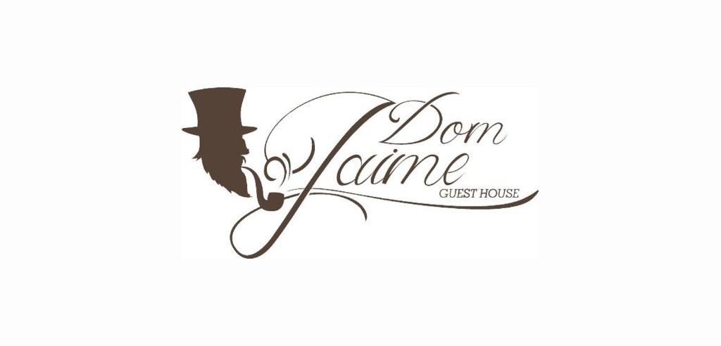 皮雷诺波利斯Dom Jaime - Guest House的黑白向量图解一个不包含舞蹈的标志