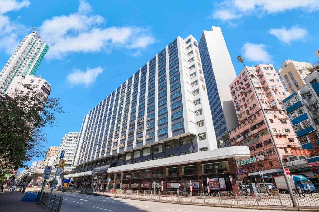 香港旺角维景酒店的一座高楼城市的大建筑