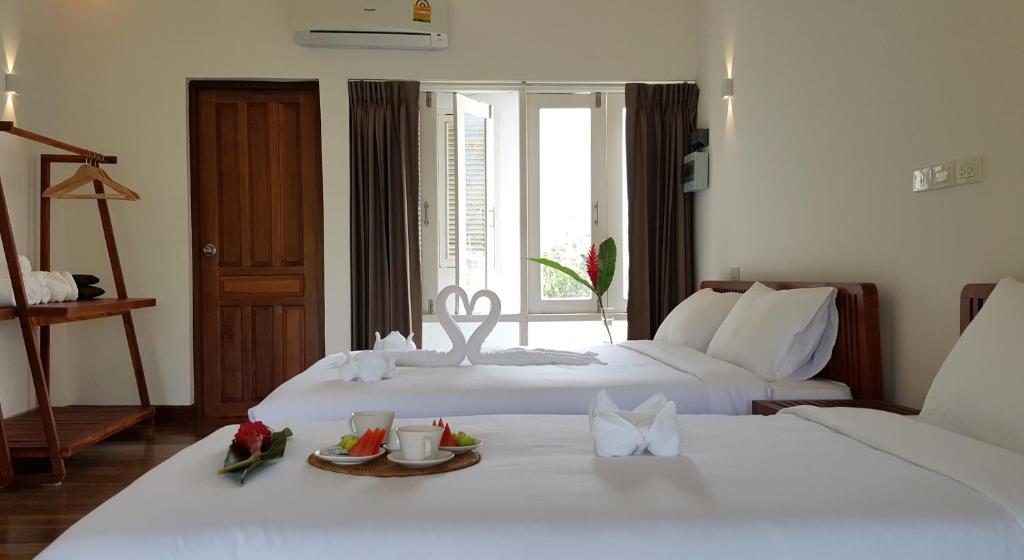 Vang Vieng Eco Lodge客房内的一张或多张床位