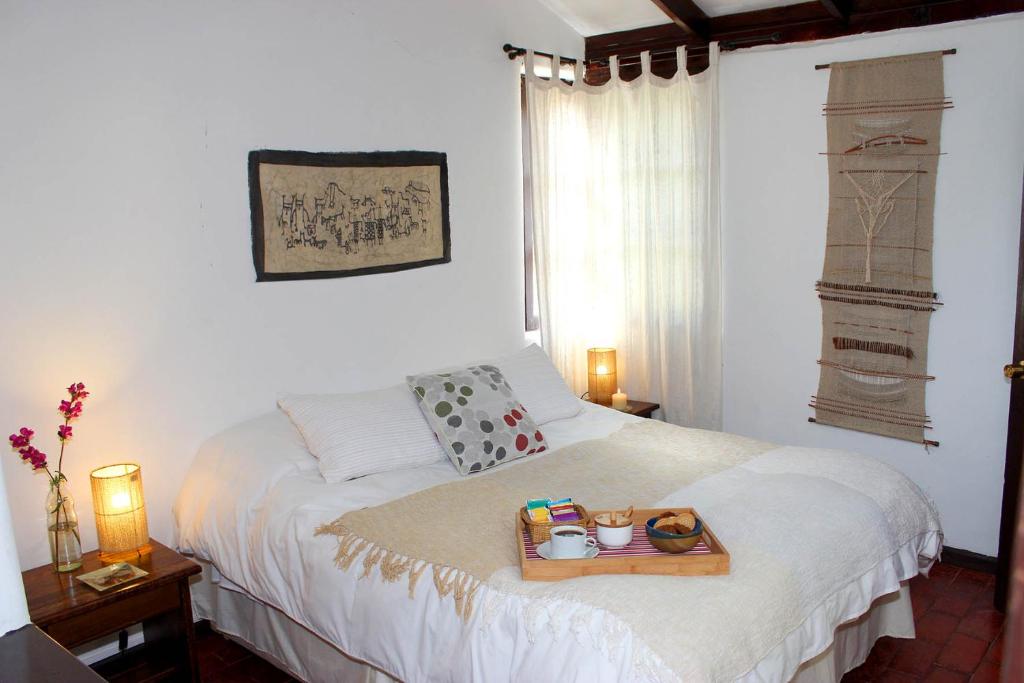 Cabañas El Albaricoque Cochiguaz客房内的一张或多张床位