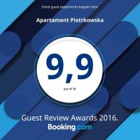 Apartament I LOVE PIOTRKOWSKA z wielkim lustrem, balkonem i klimatyzacją的证书、奖牌、标识或其他文件