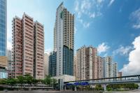 香港景观或在酒店看到的城市景观
