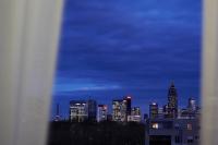 美因河畔法兰克福景观或在酒店看到的城市景观