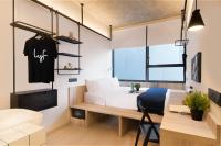 lyf Funan Singapore的厨房或小厨房