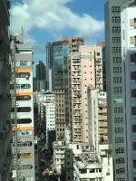 香港景观或在酒店看到的城市景观