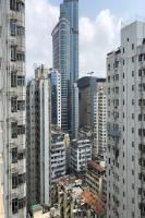 香港景观或在酒店看到的城市景观