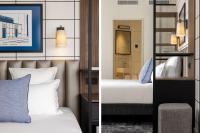 Hôtel Moderniste客房内的一张或多张床位