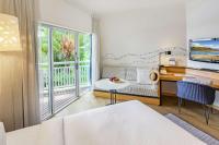 Shangri-La The Marina, Cairns客房内的一张或多张床位