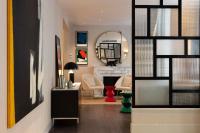 Hôtel Moderniste的休息区