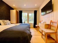 Falun Strandby Främby Udde客房内的一张或多张床位