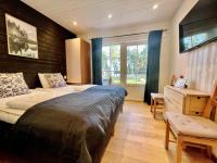 Falun Strandby Främby Udde客房内的一张或多张床位