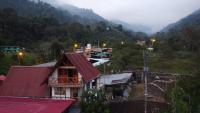 山景或在旅舍看到的山景