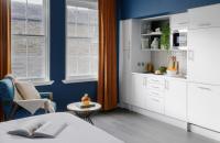 Heeton Concept Aparthotel Edinburgh Queen Street的厨房或小厨房