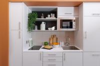 Heeton Concept Aparthotel Edinburgh Queen Street的厨房或小厨房