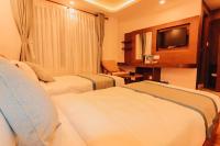 Kathmandu Aagantuk Hotel客房内的一张或多张床位