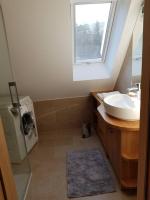 Chalet-Südsteiermark - traumhafte Aussicht, Infinity Pool, Privatsphäre, Klima und de-luxe Ausstattung的一间浴室