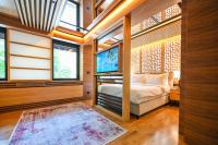 Hanami Design Hotel客房内的一张或多张床位