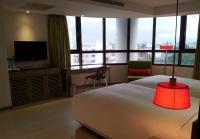 Ramada Encore By Wyndham Hualien客房内的一张或多张床位