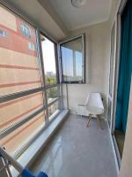 Apartament lux的阳台或露台