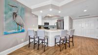 德斯坦St Maarten 907 a Newly Renovated Luxury Beach Front 3 Bedroom 9th Floor Private Elevator的厨房墙上挂有鸟画