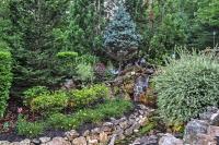Solid Ground Lodge with Yard!外面的花园
