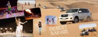 迪拜Overnight Chalet Campsite best for Couples Friends Parties and Overnight Event的沙漠野生动物园图片的拼贴