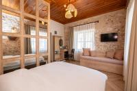 Saye Konak Hotel &#39; Kaleiçi&amp;Oldtown&#39;客房内的一张或多张床位