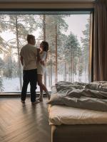 Invisible Forest Lodge客房内的一张或多张床位