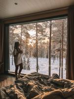 冬天的Invisible Forest Lodge