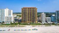 默特尔比奇Hilton Grand Vacations Club Anderson Ocean Myrtle Beach的鸟瞰高楼林立的城市
